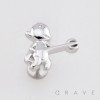 PLAYFUL WHIMSICAL LIL DEVIL  PUSHIN (THREADLESS) 316L SURGICAL STEEL LABRET SET